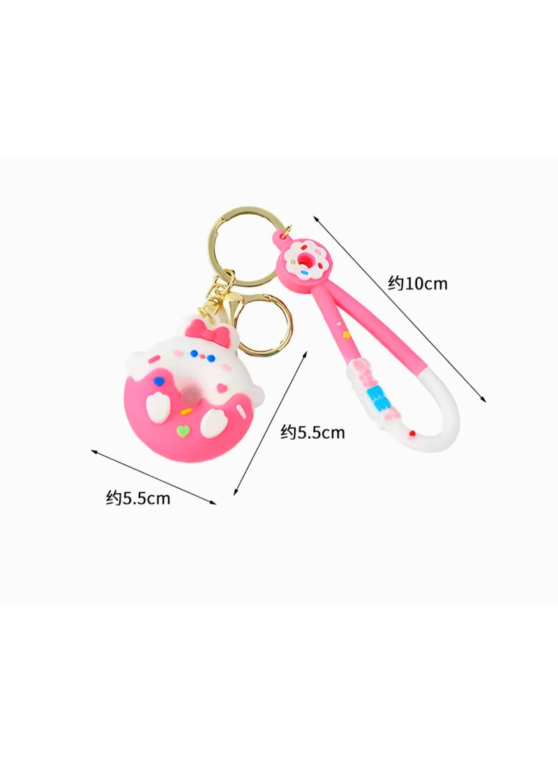 ميدالية رابر شكل دونتس لون وردي - Image 4